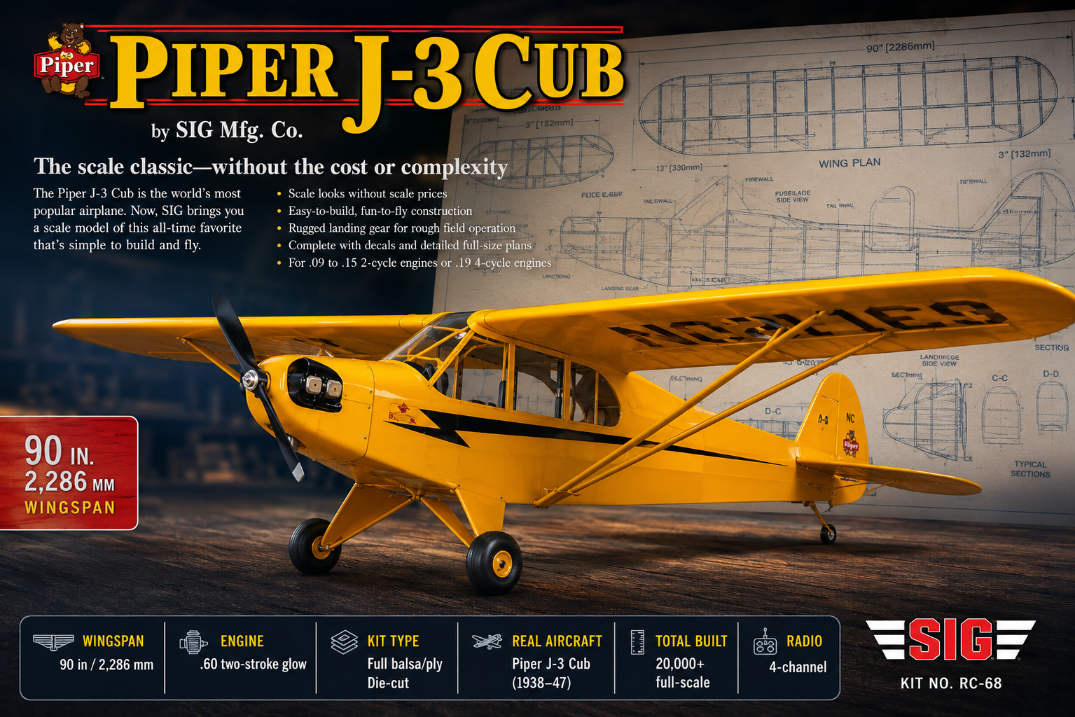 Great Planes Piper J-3 Cub zoom