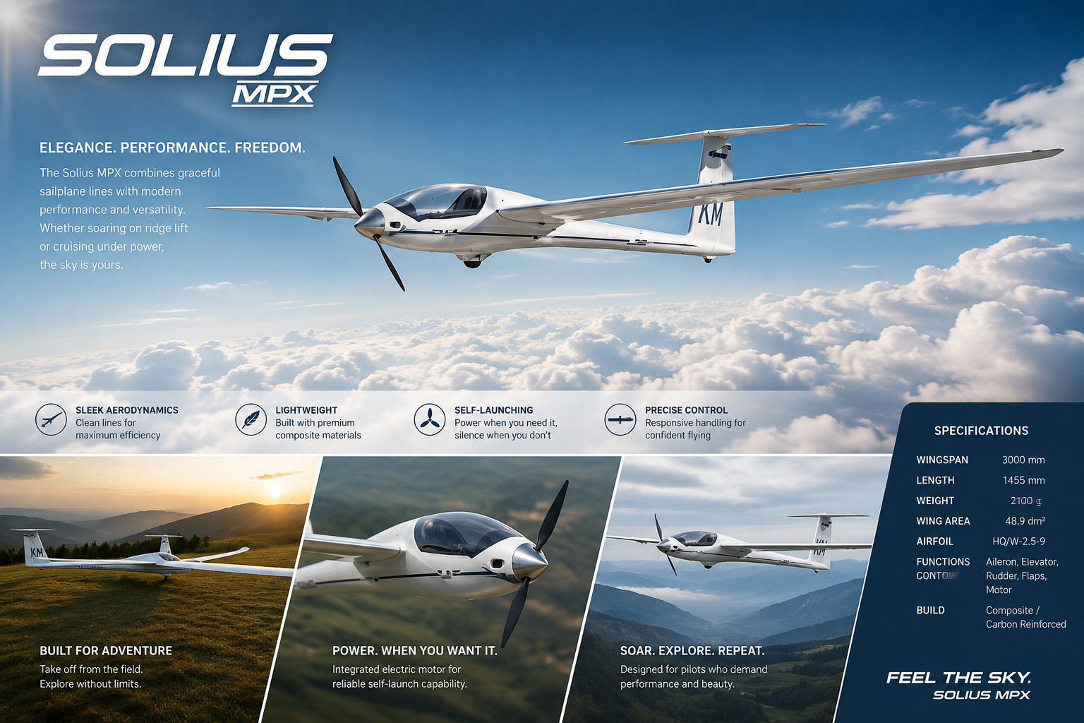 Multiplex Solius in flight